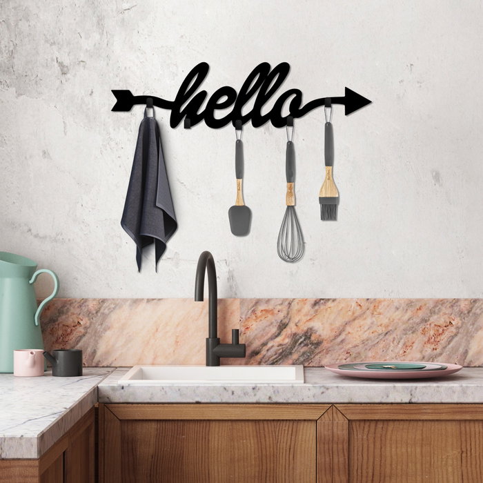 Wallity Gancho de pared metálico negro Wallity Gancho de pared metálico negro